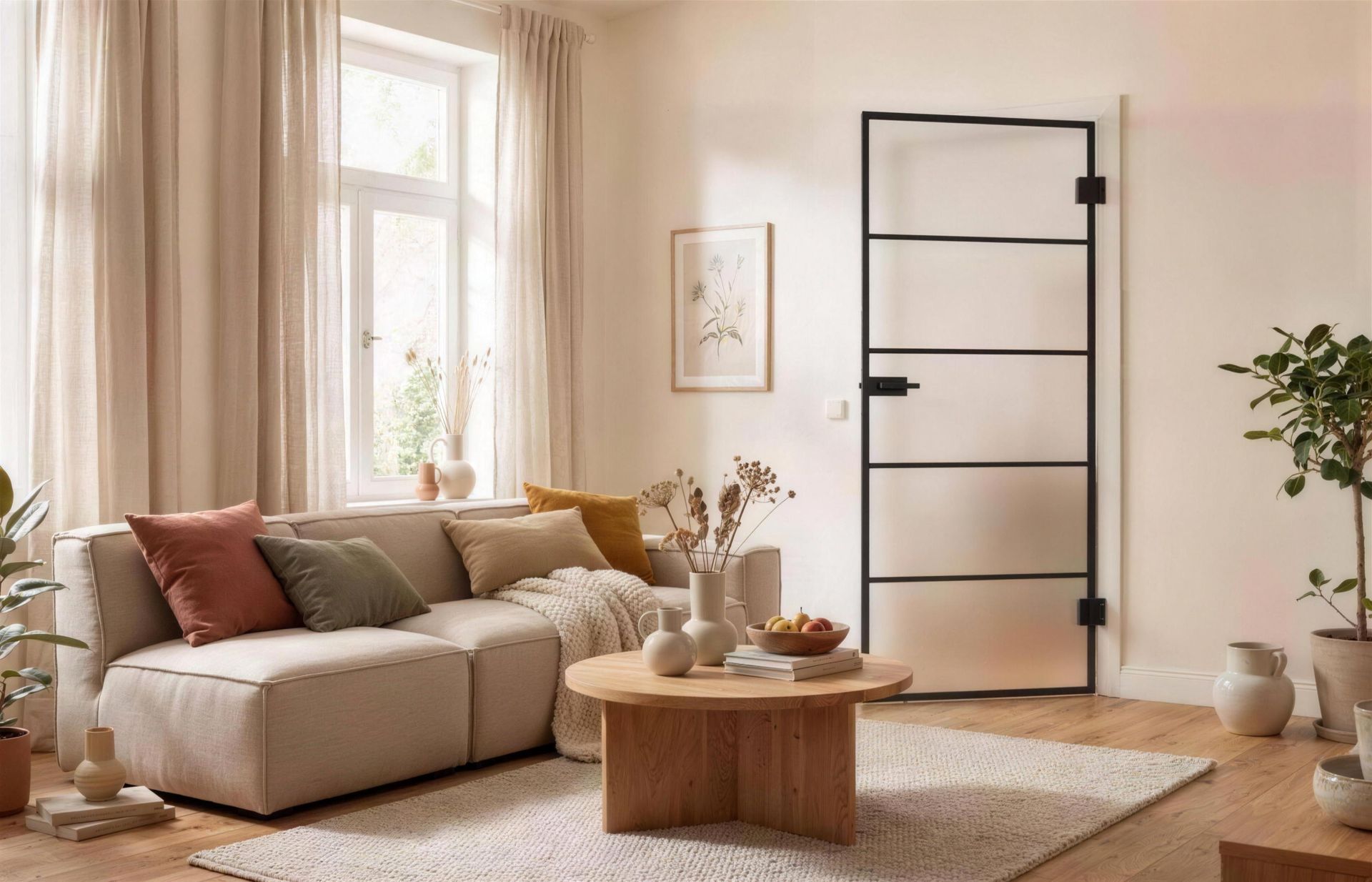Loft-Tür im Wohnzimmer
